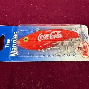 Mann's ACCU Trac Series "the Manniac" fishing lure with coca-cola branding